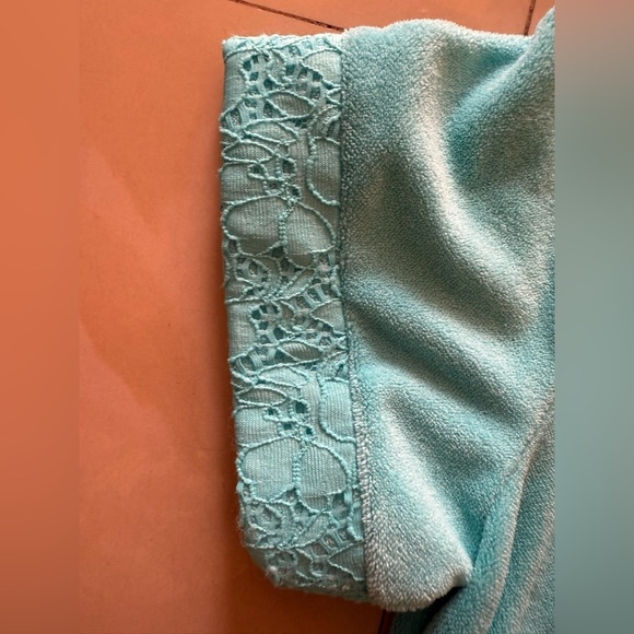 Miss Elaine Relax full Zip Front Waffle Knit Robe pocket size M - Picture 12 of 16